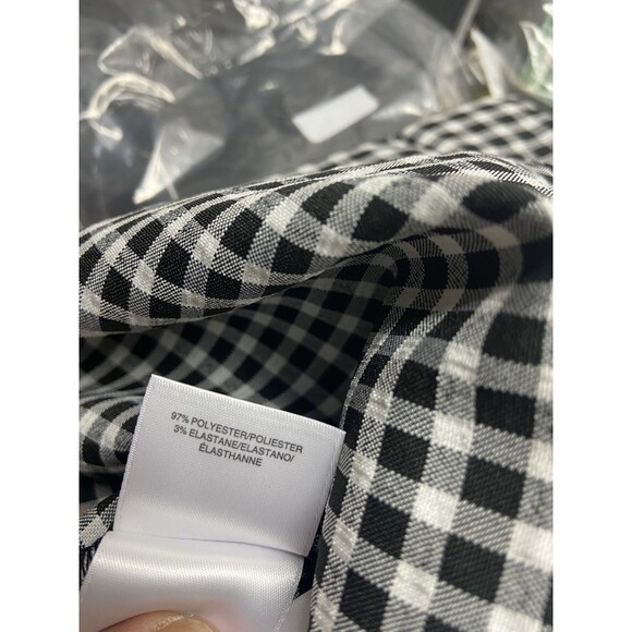 NWT Anne Klein Collared Striped Gingham Knee Length Dress 10 Sleeveless Belt - Picture 12 of 12